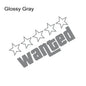 Wanted Reflective Laser Car Funny Stickers Auto Vinyl Film Decals For Car Bumper Windows Motorcycle Laptop Walls
