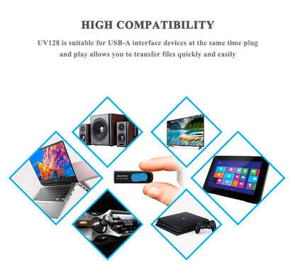 ADATA Original USB Flash Drive 32gb 64gb 128gb 256gb UV128G USB3.2 Pen Drive Memory Stick for Computer and USB-A Device