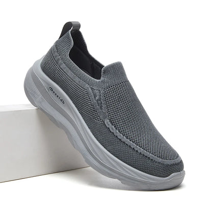 Men Summer Mesh Round Toe Lightweight Breathable Anti-Slip Casual Sneakers Walking Shoes Thin Breathable Summer Trainers