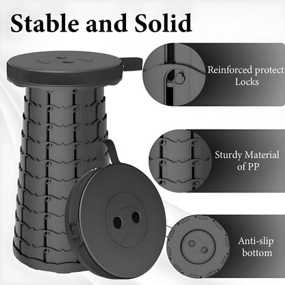 Portable Folding Stool Capacity Compact Camping Seat | Lightweight for Fishing Hiking Outdoor Events Subway Bus CommutingChaises