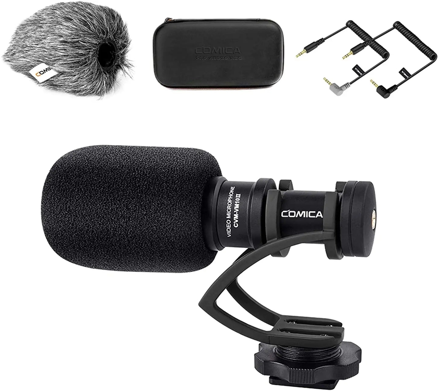 Comica CVM-VM10II Professional Shotgun Microphone with Shock Mount For iPhone,DSLR Camera,Android Smartphones Camera Microphone