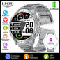 LIGE 1100mAh Military Outdoor Smart Watch Men 1.7" Large Display Compass Sports Watch IP68 Waterproof Bluetooth Call Smartwatch