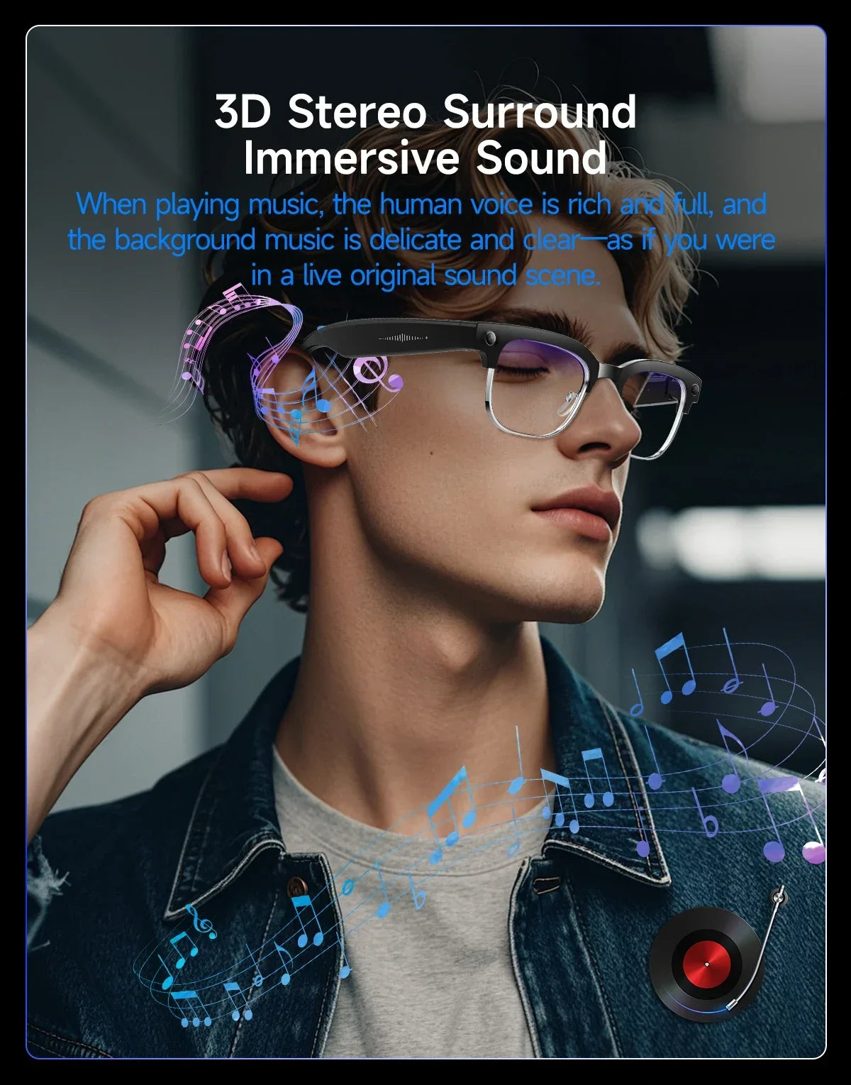 W630 800W HD Smart Glasses for Men And Women AI Intelligent Translation WiFi Transmission Photo & Video Recording Glasses