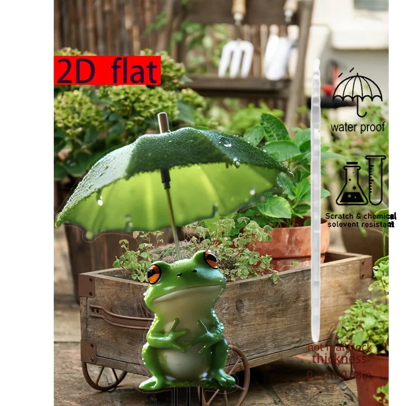 Cartoon  Frog Figurine Creative with Leaf Garden Frog Card insertion Landscape Decoration Craft Frog Ornament Decor Fish Tank