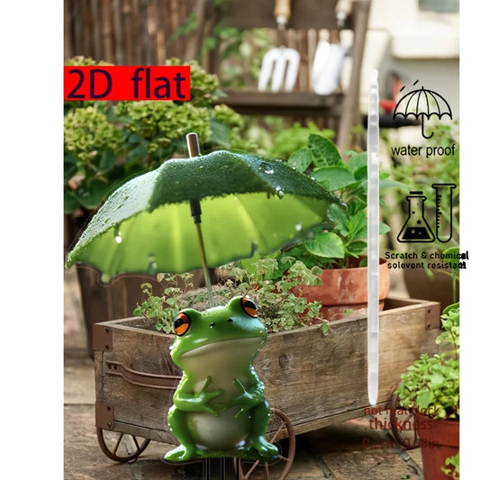 Cartoon  Frog Figurine Creative with Leaf Garden Frog Card insertion Landscape Decoration Craft Frog Ornament Decor Fish Tank