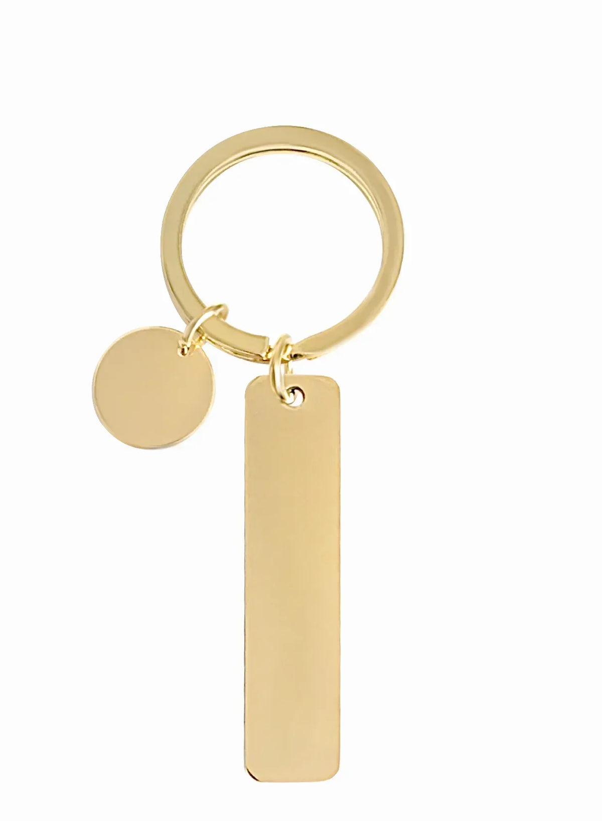New Style Rectangular Hang Tag Metal Key Ring  Stainless Steel Custom Logo Name Keychain Engraved Laser Advertising Gift