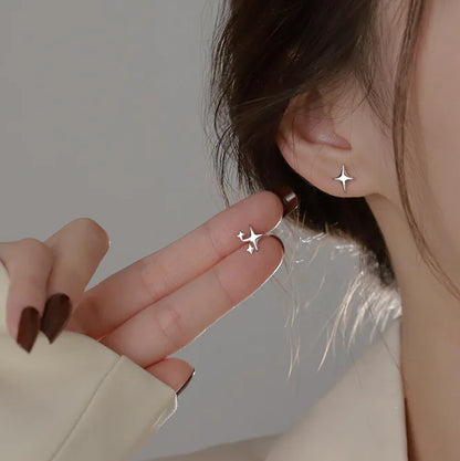 Stainless Steel Golden Double Layered Five Petal Flower Earring for Women Vintage Stripe Flower Dangle Earrings Jewelry Gifts