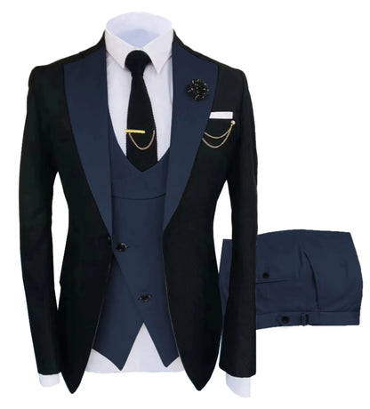 high-quality wedding art ，dress suit for men，3 pieces Blazer Vest And Pants set，performance, Emcee，Groomsmen