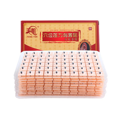 600 Patches Ear Care Red Bianstone Ear Acupuncture Massage Therapy Needle Patch Seeds Sticker Auricular Auriculotherapy Kit