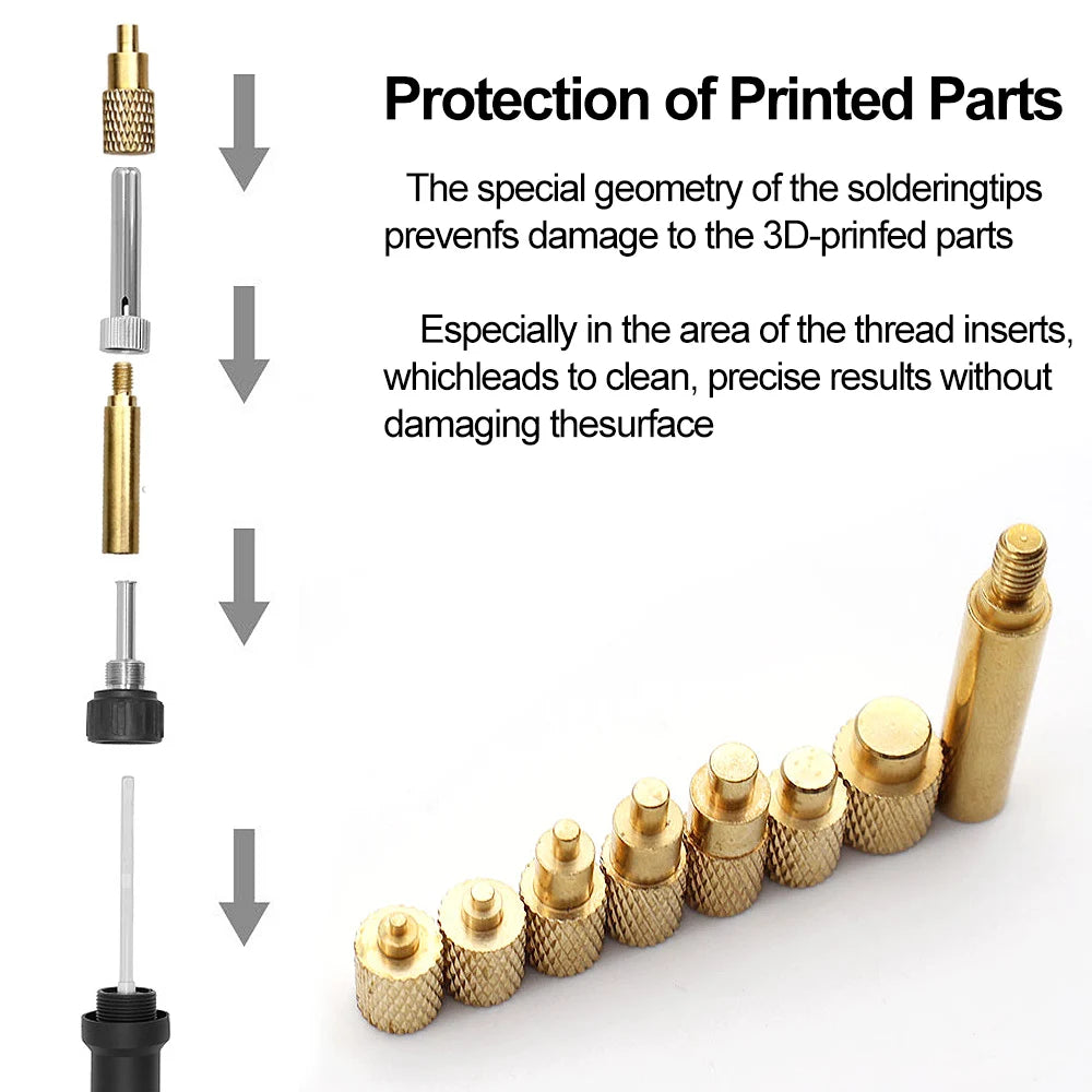 90W LED 936 Soldering iron adjust temperature With M2 M2.5 M3 M4 M5 M6 M8 Hot Melt Nuts Embedding tool For 3D Printer Parts