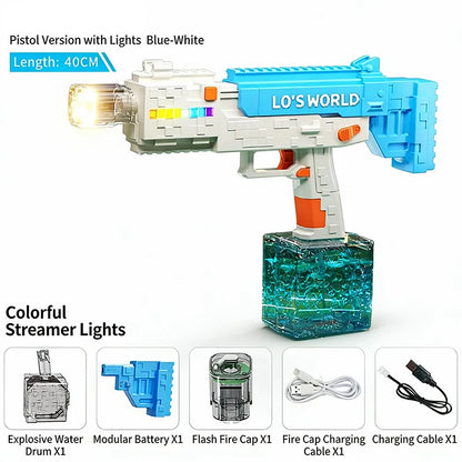 Electric Water Guns Toys Automatic Water Suction Powerful Squirt Blasters Summer Toys Outdoor Beach Toy for Kids Adults Gift