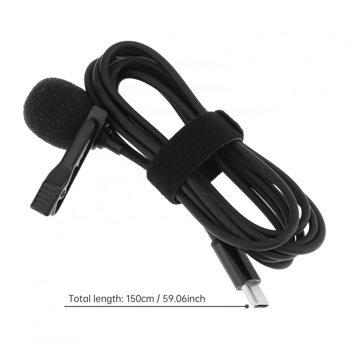 Lavalier Mic USB C Microphone Lapel Clip Mic for Android TypeC Equipment