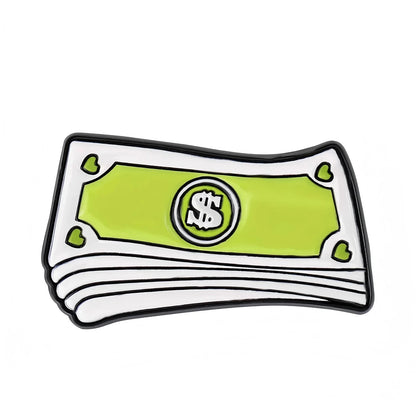 Creative US Dollar Money Enamel Pins Collection Cartoon Banknote Get Rich Brooch Backpack Lapel Metal Badge Fun Jewelry for Gift