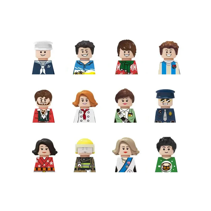 City Career 3D Building Block Dolls Toys Cartoon Character Models Mini Action Figures Educational Toys Children's Gifts