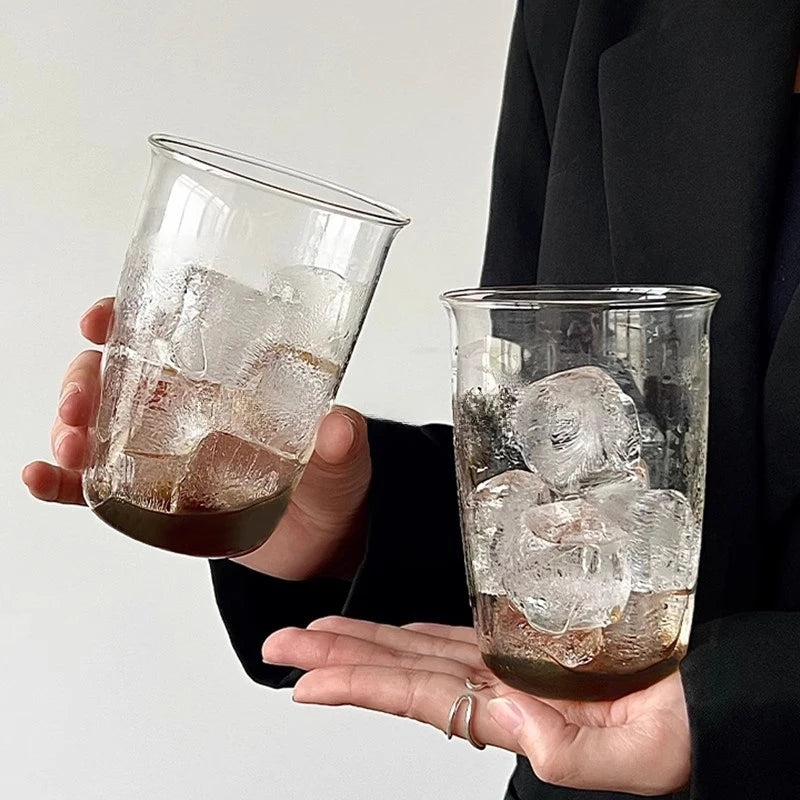 1/6pcs Japanese Glass Cup Milk Coffee Glass Mug Transparent Mug Beer Ins Water Drinking Cup Kitchen Accessory Water Glass Cups