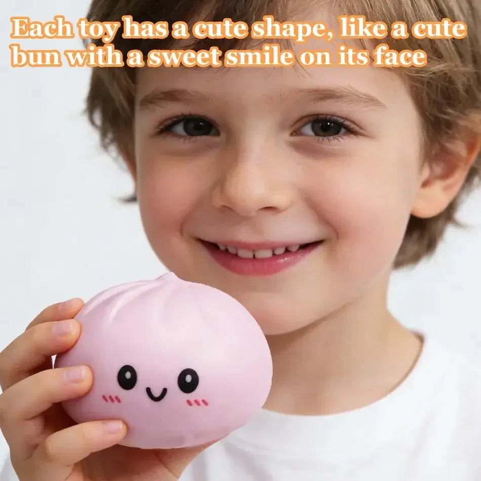 Dumpling Pressure Dumpling Squishies Cute Colorful Bun Toy Slow Rising Stress Relief Fidget Toy for Kids Adults Anti-Anxiety Gif