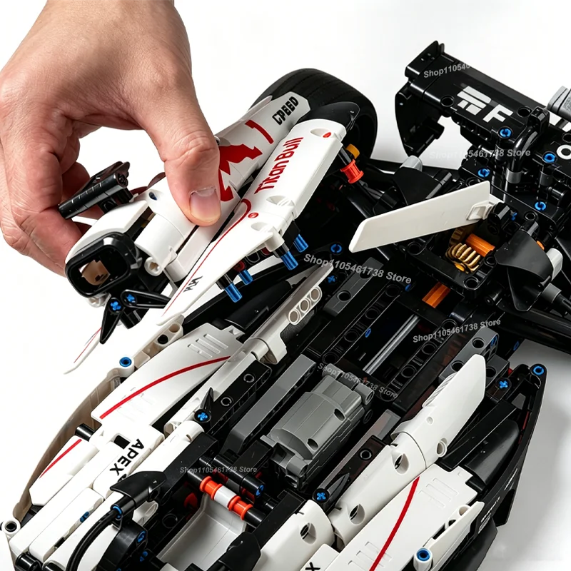 MK6025 NEW Technical Classic Performance 1900+Pcs RB21 White Sports Car Building Blocks MOC DIY Assembly Model Set Boys Toy Gift