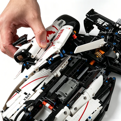 MK6025 NEW Technical Classic Performance 1900+Pcs RB21 White Sports Car Building Blocks MOC DIY Assembly Model Set Boys Toy Gift