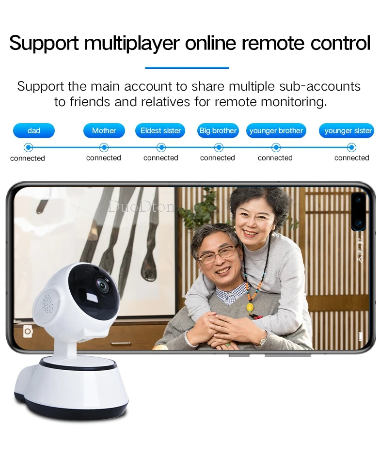 3MP WiFi Camera Home PTZ IP Camera Color Night Audio Wireless Surveillance Camera Auto Home Tracking Security CCTV Camera