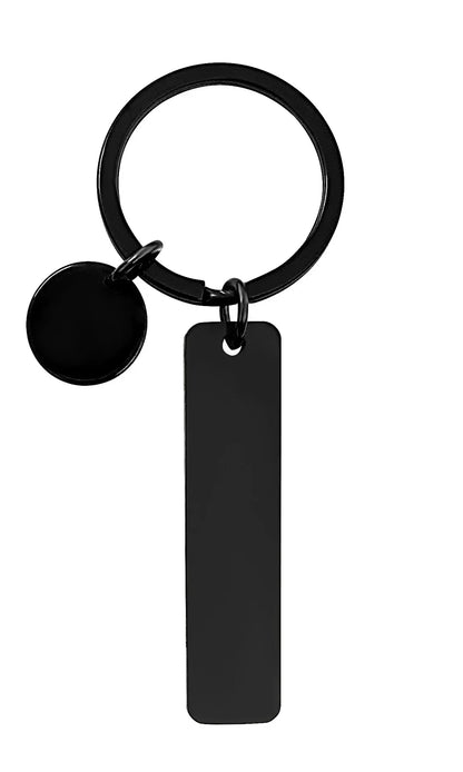 New Style Rectangular Hang Tag Metal Key Ring  Stainless Steel Custom Logo Name Keychain Engraved Laser Advertising Gift