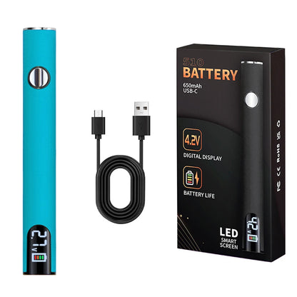 510 Thread Battery Cart Pen Adjustable Voltage Portable Electric Soldering Iron 650mAh Smart Power Tool with USB Charger Cable