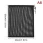 Black White Durable Mesh Drawstring Bag Storage Pouch Multi Purpose Home Travel Outdoor Activity Laundry Bag Stuff Sack