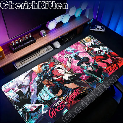 Spider-Man Mouse Pad Laptop HD Anime XXL Keyboard Pad Gamer Cabinet Mousepad PC Gaming Accessories Desk Mat Rubber Big Carpet