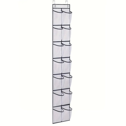 14/24/40 Grids Over The Door Shoe Rack  Mesh Pockets Hanging Shoe Organizer For Closet Hanging Shoe Rack Holder