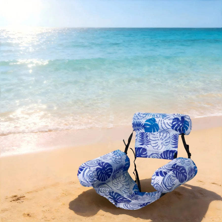 Adult Foldable Water Hammock Chair – Inflatable Pool Lounge with Armrests, Portable Float for Sunbathing & Fun