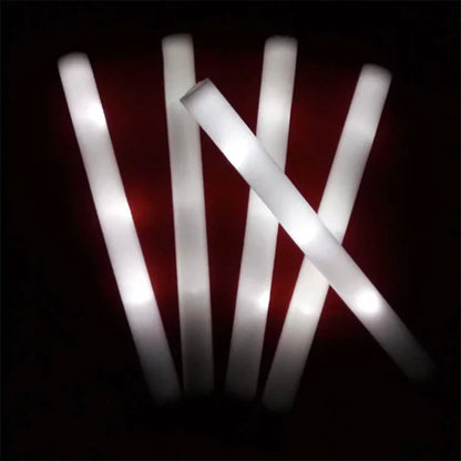 30/40/60/80/100/120Pcs RGB LED Glow Bulk Party Supplies Colorful Glow Sticks Foam Stick Cheer Tube Dark Light Birthday Wedding