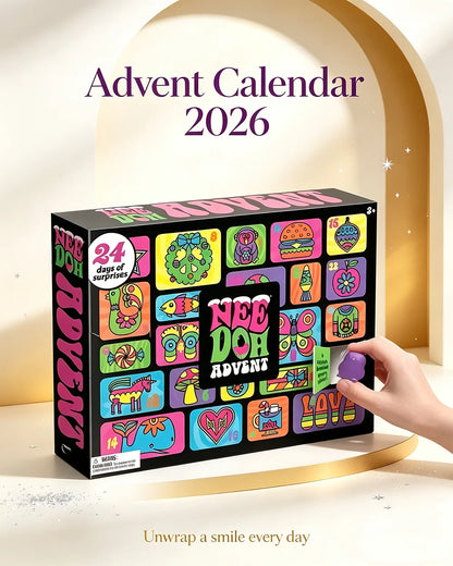 2026 New Hot Needoh Advent Calendar 24 Day Countdown New Year Family Friends Blind Box Party Squishy Squeeze Toy Stress Relif