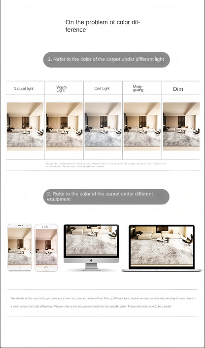 VIKAMA Light Luxury Minimalist Style Lineage Living Room Entrance Carpet Bathroom Entrance Anti-slip Floor Mat Home Decoration