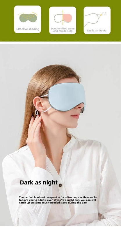 Double-sided Cool and Warm Dual-use Breathable Ice Silk Summer Eye Mask Blocks Light Without Pressing The Eyes Protects Sleep