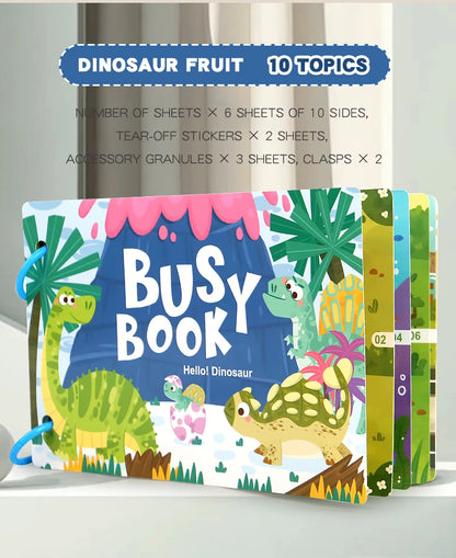 Busy Book for Kids Quiet Book Sticker Montessori Early Educational Toy Toddlers Matching Puzzles Game Baby Learning Toys Gifts