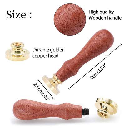 Custom Wax Seal Stamp and Wooden Handle set, For Wedding Invitation, Multiple Designs, Personalized Logo Wax Stamp, Initial Wax