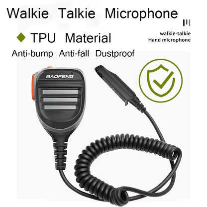 Baofeng Microphone UV-68 Pro Max V2 Walkie Talkie Waterproof PTT Speaker Mic for UV-9R Pro UV S22 UV-98 BF 9700 GT 3WP Ham Radio