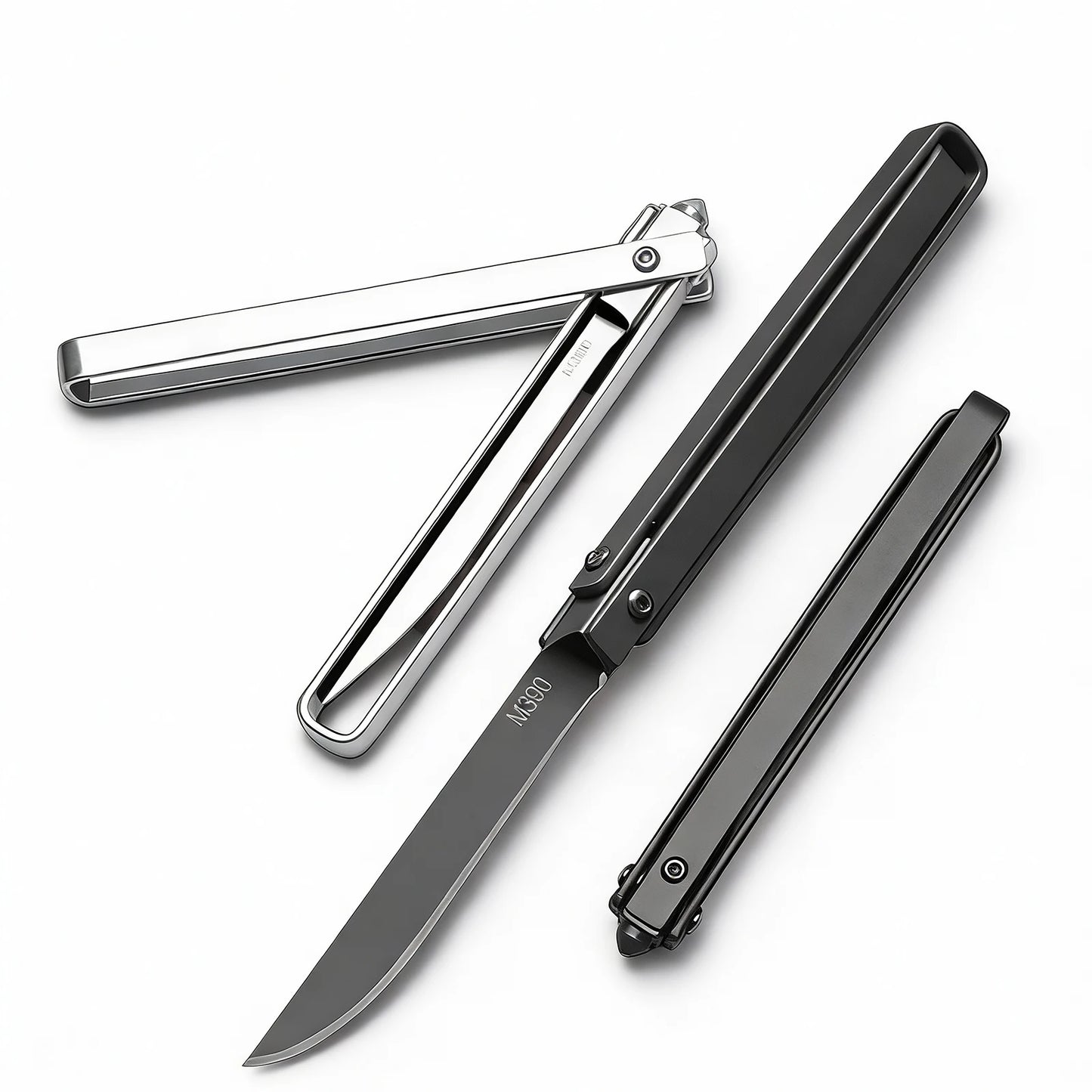 M390 Mechanical Folding Knife - Multi-Function Portable Chef Knife Kitchen Fruit Knife, Camping & Everyday Carry