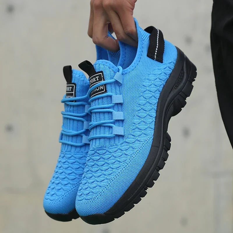 Men Sneakers Thick Soled Casual Shoes Men Cushioning Sports Shoes Lightweight Outdoor Walking Shoes Plus Size 39-46 Sneakers Men