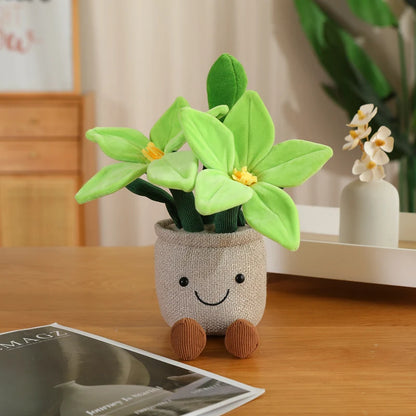 Green Plant Potted Plants Lily Flowers Strawberries Lotus Flowers Persimmons Morning Glory Ornament Soft Birthday Gifts Decor