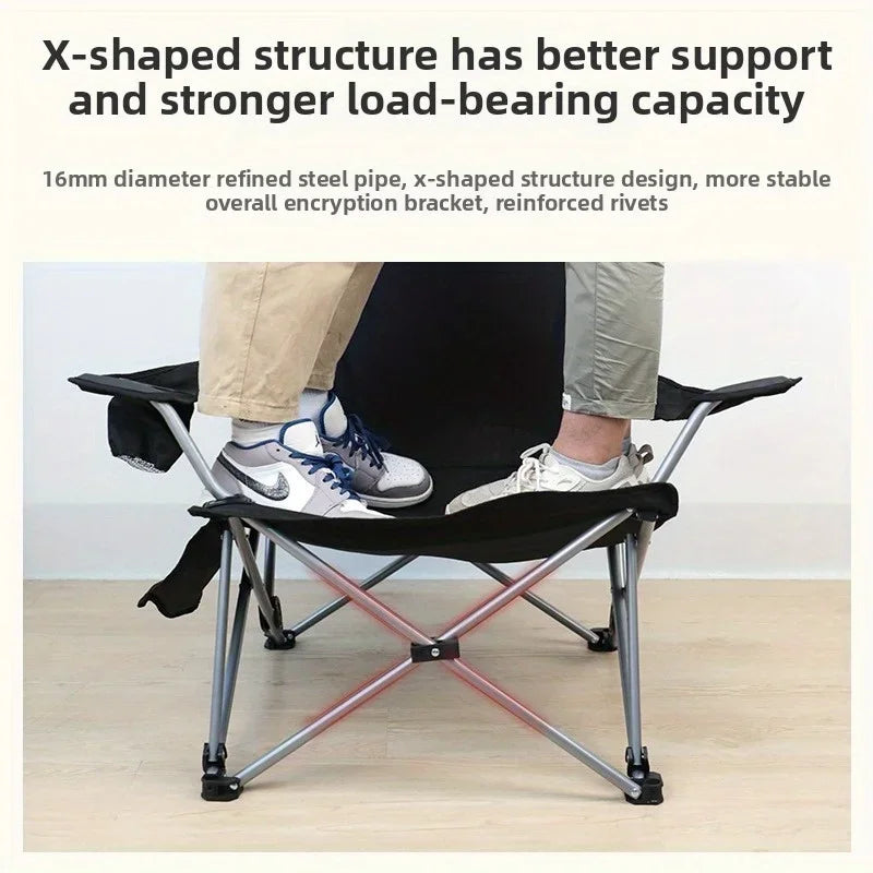 Portable Folding Lounge Chair Office Nap Bed Single Cot Outdoor Sleeping Aid Compact Adult Home Use