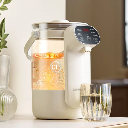 Instant Hot Water Dispenser with 12 Temperature Settings Touch Control Borosilicate Glass Tank Child Lock for Tea Coffee Use