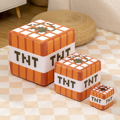 Nice Tnt Plush Pillow Cube Toy Key Chain Pendant Soft Plush Stuffed Toys Xmas Birthday Gifts For Kids Spoof Decoration
