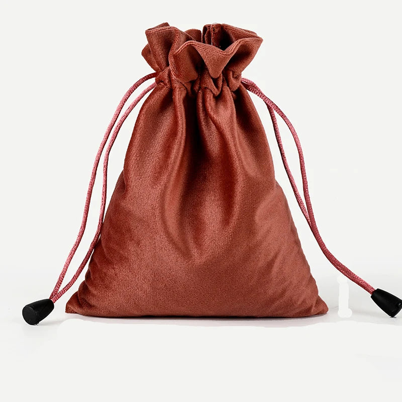 1pcs Gift Cloth Bags with Drawstring New Year Wedding Easter Package Pouches Soft Touching Jewelry Velvet Bag