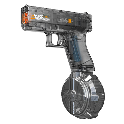 Electric Water Gun, Automatic Squirt with Pistol Realistic Gun Muzzle Flame Summer Outdoor Beach Swimming Pool Party Toy
