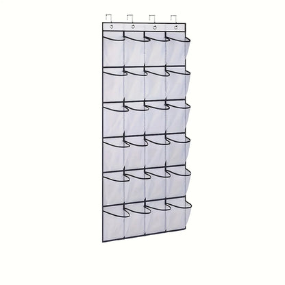 14/24/40 Grids Over The Door Shoe Rack  Mesh Pockets Hanging Shoe Organizer For Closet Hanging Shoe Rack Holder