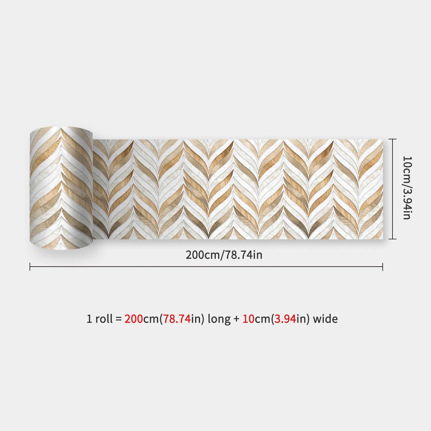 10x200cm Baseboard Sticker Moroccan Mosaic Tile Style Wall Border Sticker DIY Kitchen Bathroom Decoration Waistline Wall Sticker