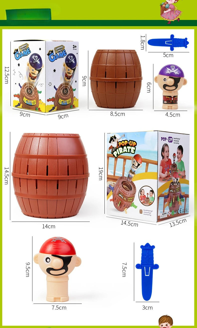 Pirate Board Game, Montessori Family Gathering Games, Childrens Funny Toy Cubes, Childrens Board Games Boys and Girls Gifts.