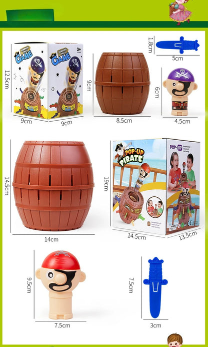 Pirate Board Game, Montessori Family Gathering Games, Childrens Funny Toy Cubes, Childrens Board Games Boys and Girls Gifts.