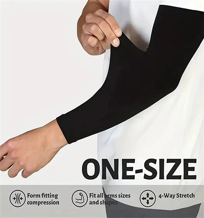 2025 New Unisex UV Resistant Arm Protection Ice Silk Sleeves for Outdoor Sports Sun Protection Breathable Ice Sleeves