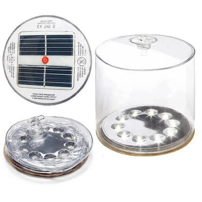 Solar Power Inflatable Camping Lights Outdoor LED Lamp Frosted Square Solar Panel Shed Light Emergency Hiking Lighting